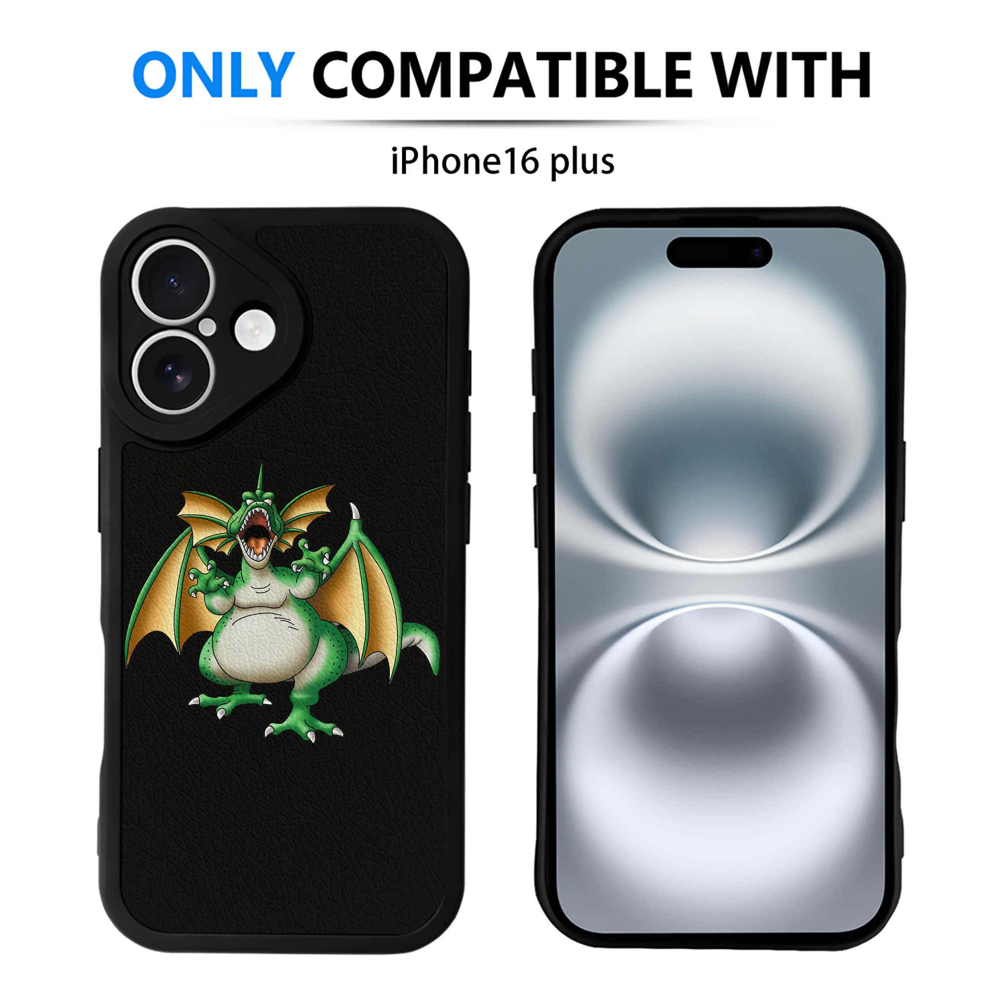 （画像用） ドラゴンクエスト Doragon Kuesuto Dragon Quest 【iPhone 16シリーズ対応】シリコンスマホケース（レザー調） 材質：シリコン